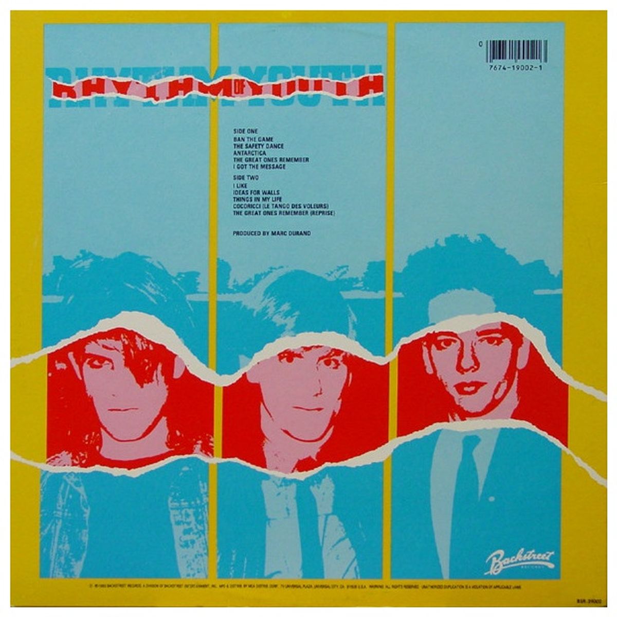 HITWAY MUSIC - MEN WITHOUT HATS - RHYTHM OF YOUTH - VINILO