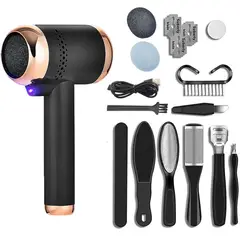 PUREPOWER - Eliminador de callos recargable Con kit de pedicura Para piel muerta