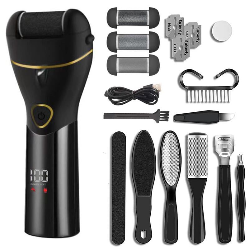 PUREPOWER - Eliminador de callos recargable Con kit de pedicura Para piel muerta