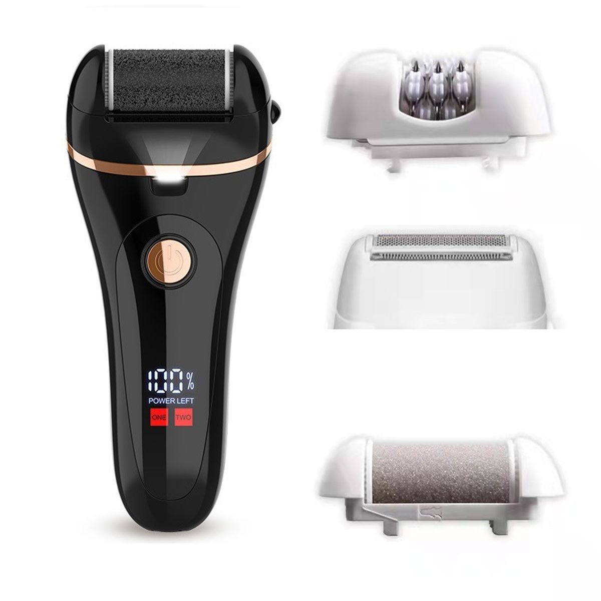 PUREPOWER - Eliminador de callos recargable Con kit de pedicura Para piel muerta