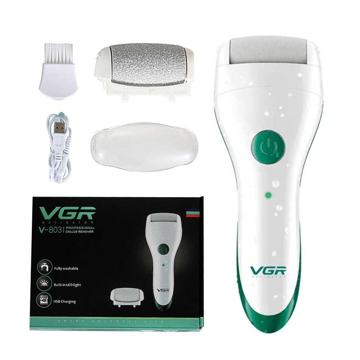 PUREPOWER - Eliminador de callos recargable Con kit de pedicura Para piel muerta