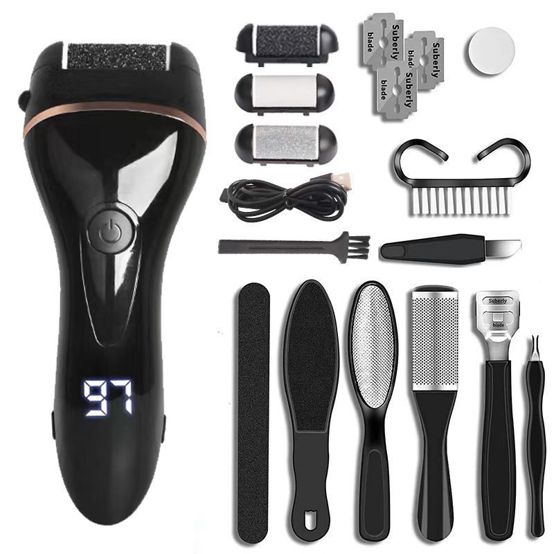PUREPOWER - Eliminador de callos recargable Con kit de pedicura Para piel muerta