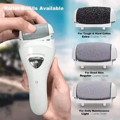 PUREPOWER - Lima para pie eléctrica con removedor de callos - Blanco