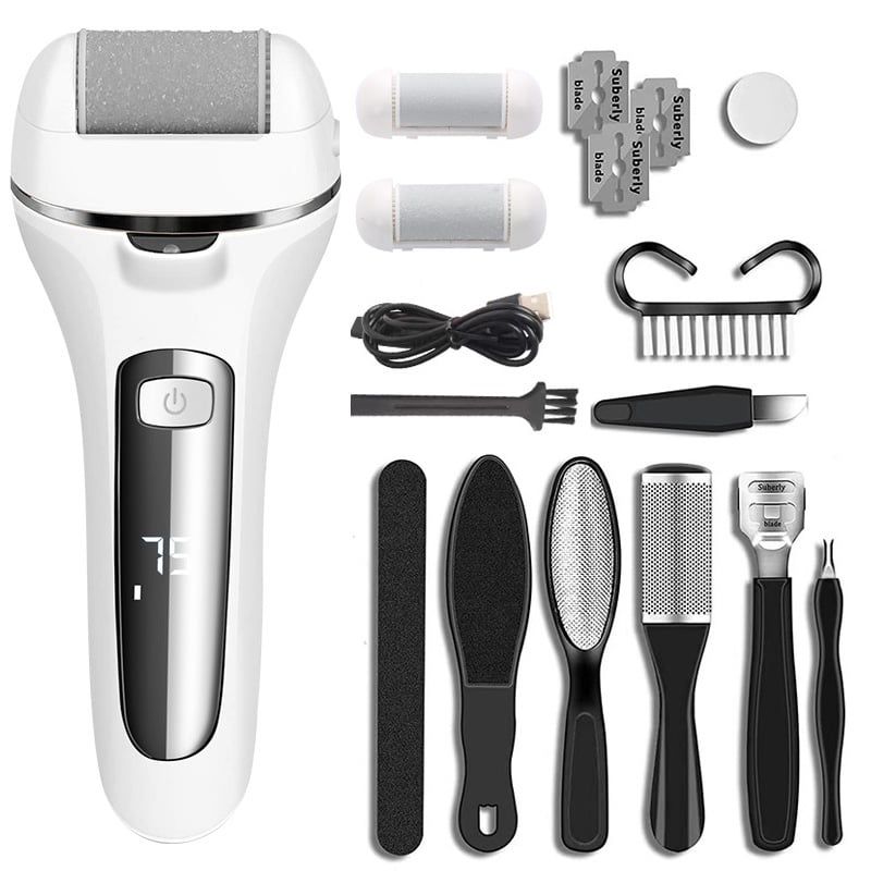 PUREPOWER - Eliminador de callos recargable Con kit de pedicura Para piel muerta