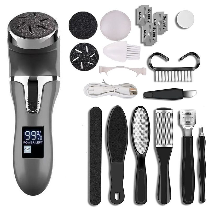 PUREPOWER - Eliminador de callos recargable Con kit de pedicura Para piel muerta