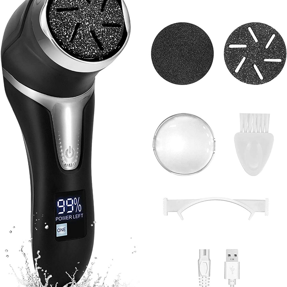 PUREPOWER - Eliminador de callos recargable Con kit de pedicura Para piel muerta