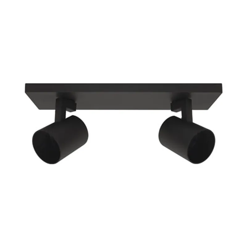 TECHNOLAMP - Foco Sobrepuesto Technolamp Negro 2xgu10 Dirigible Muca