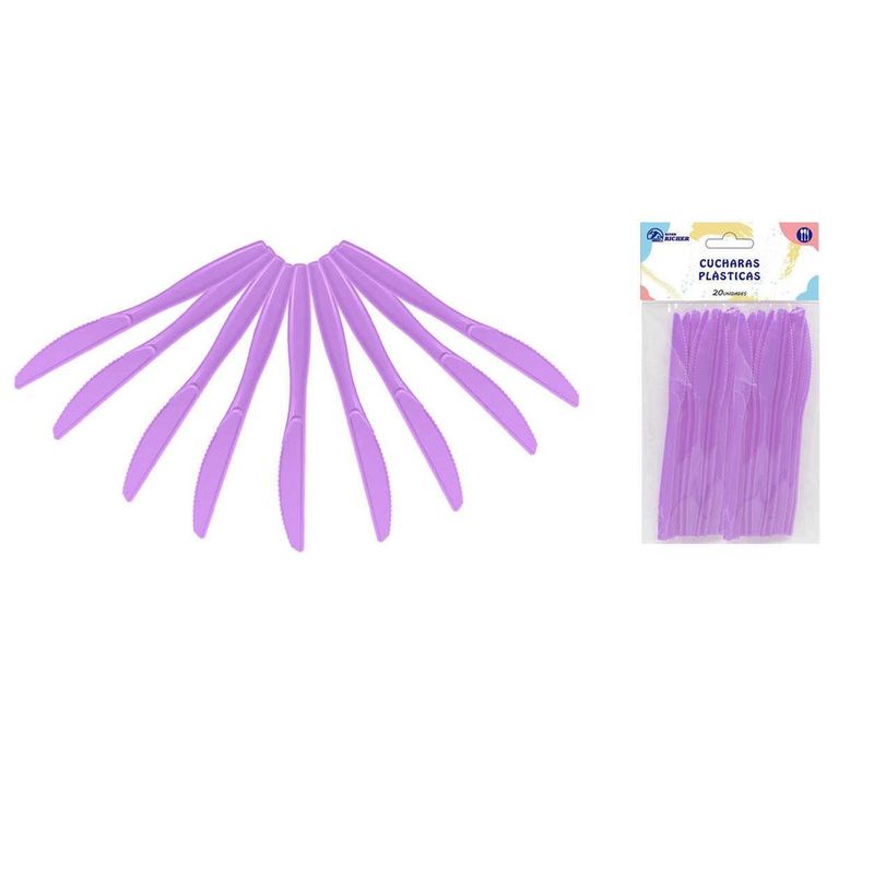 GENERICO - Pack 12 Cuchillos Plástico 20pcs