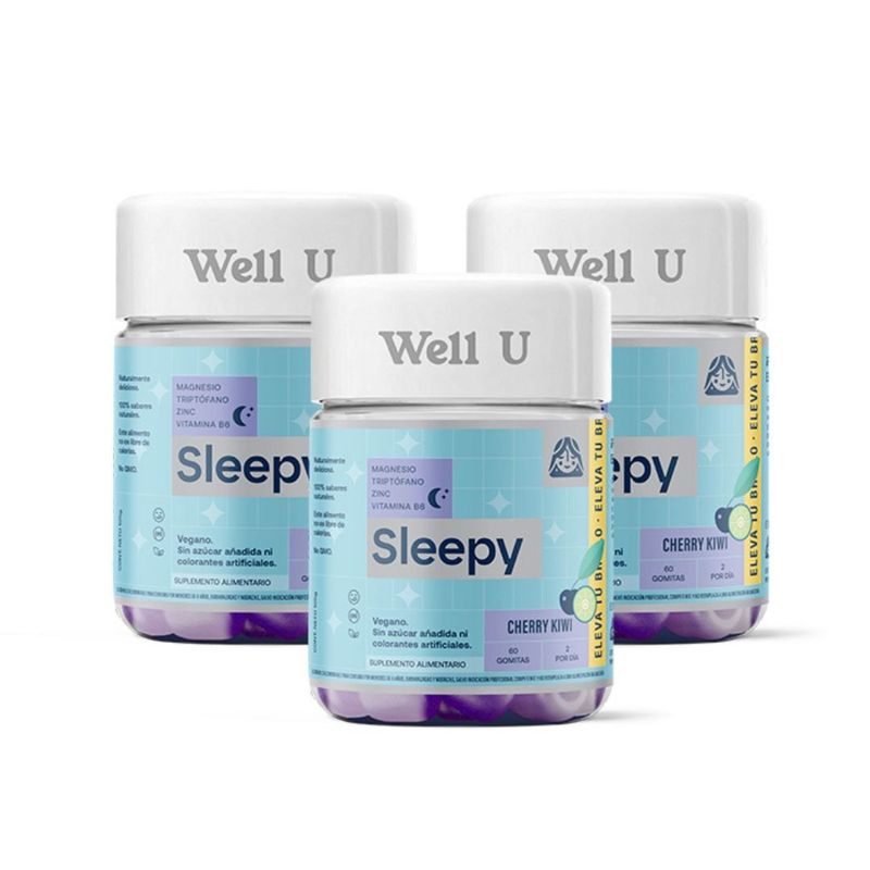 WELL U - PACK X 3 GOMITAS MAGNESIO SLEEPY VEGANAS 60UN WELL U