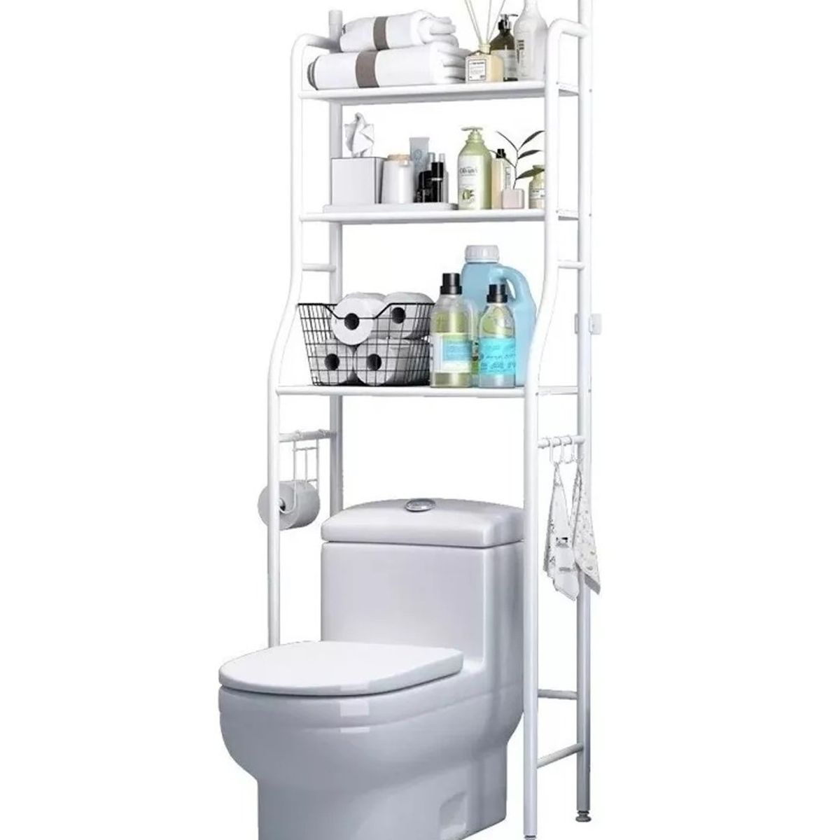 GENERICO - Estante Mueble Organizador de  Baño 3 Niveles Repisa  Color Blanco