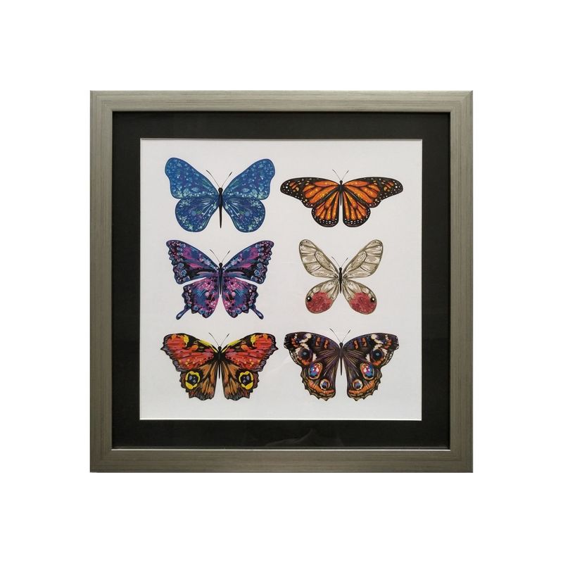 RONDA - Cuadro Lamina Conjunto Mariposa 50x50 cm