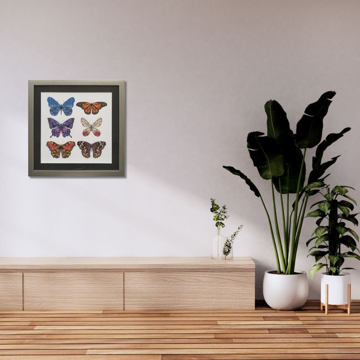 RONDA - Cuadro Lamina Conjunto Mariposa 50x50 cm