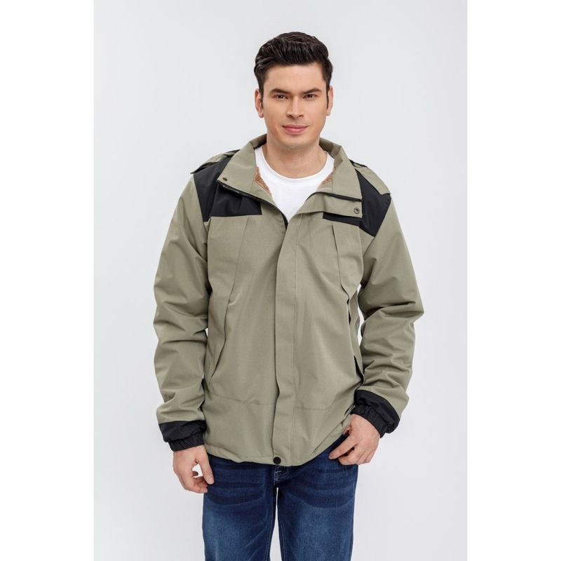 MPROPIA - Chaqueta Hombre Impermeable Forro Interior Piel Capucha 0001