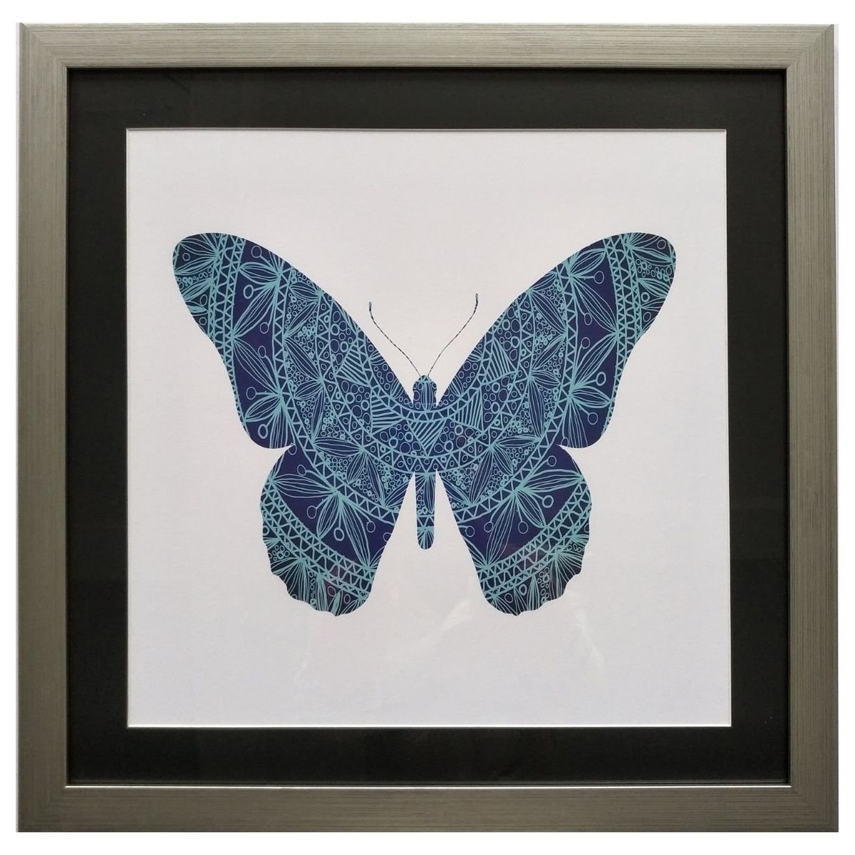 RONDA - Cuadro Lamina Mariposa Celeste 50x50 cm