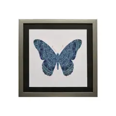 RONDA - Cuadro Lamina Mariposa Celeste 50x50 cm