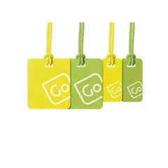 GO TRAVEL - SET DE 4 IDENTIFICADORES DE EQUIPAJE