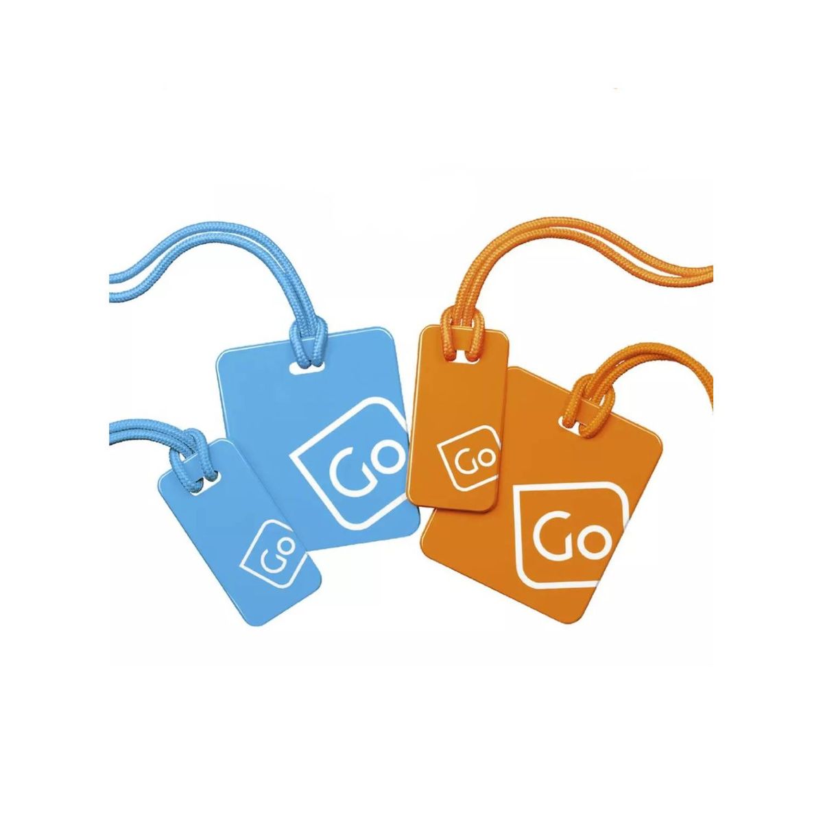 GO TRAVEL - SET DE 4 IDENTIFICADORES DE EQUIPAJE