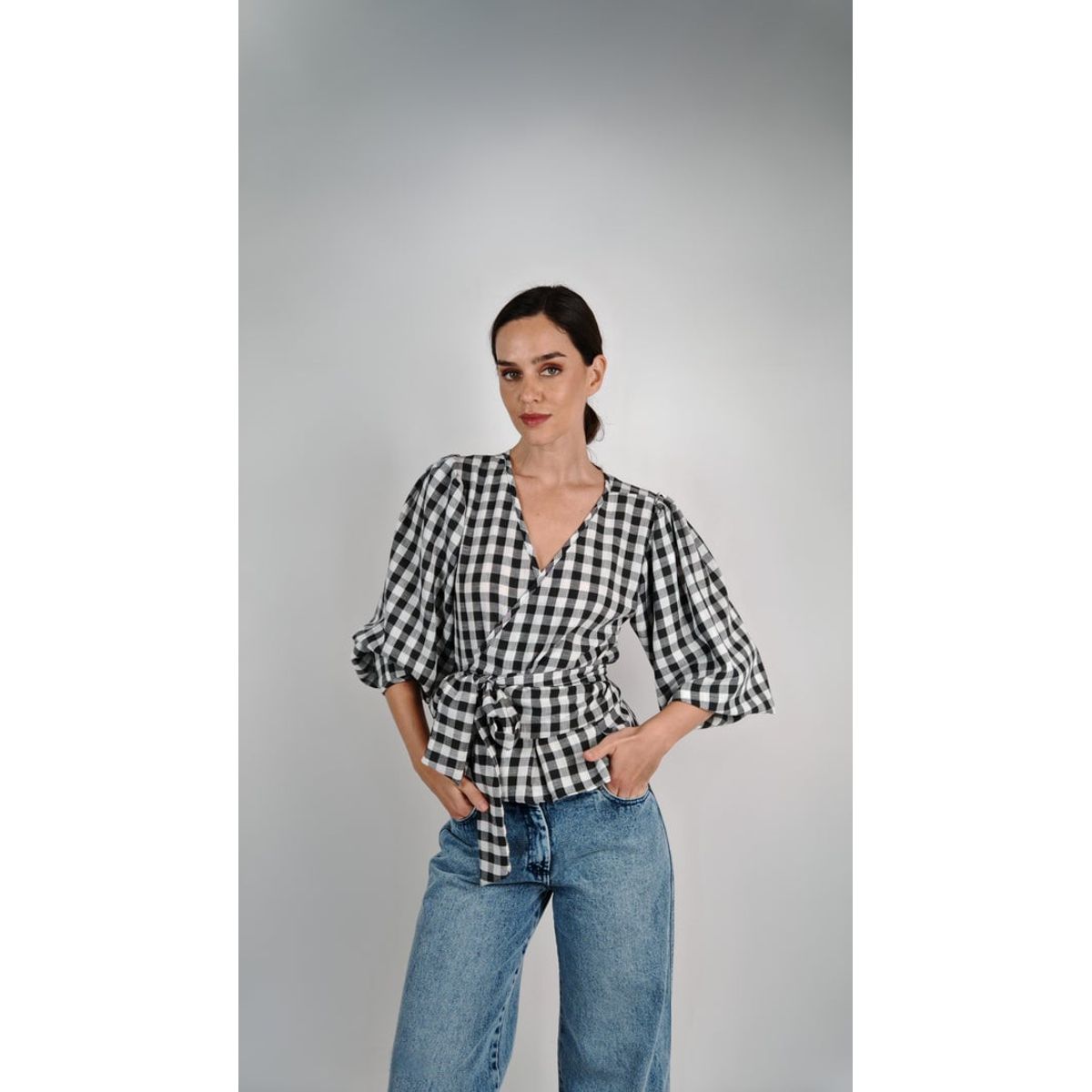 LA MURA - Blusa Carolina Lino Vichy