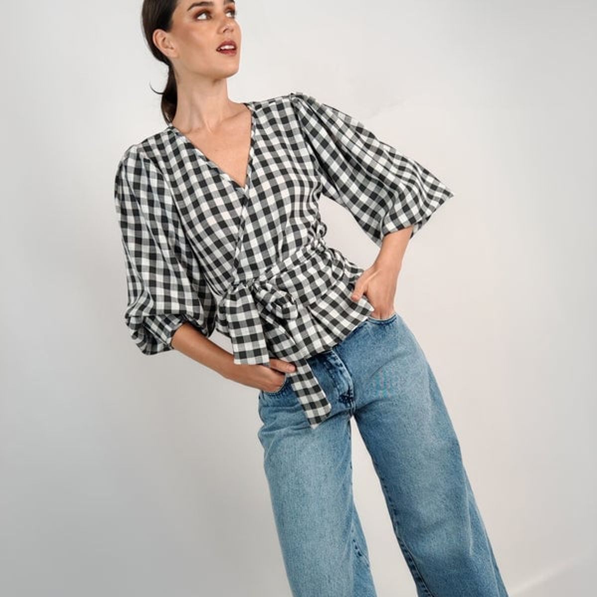 LA MURA - Blusa Carolina Lino Vichy