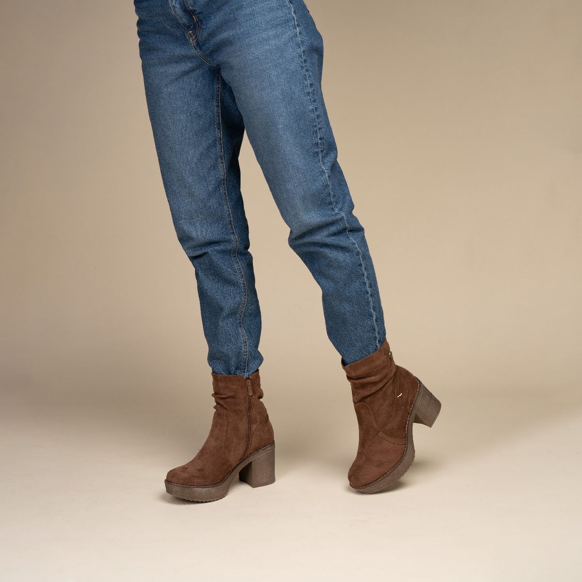 CHINITOWN - Bota Casual Mujer Café Josh Chinitown