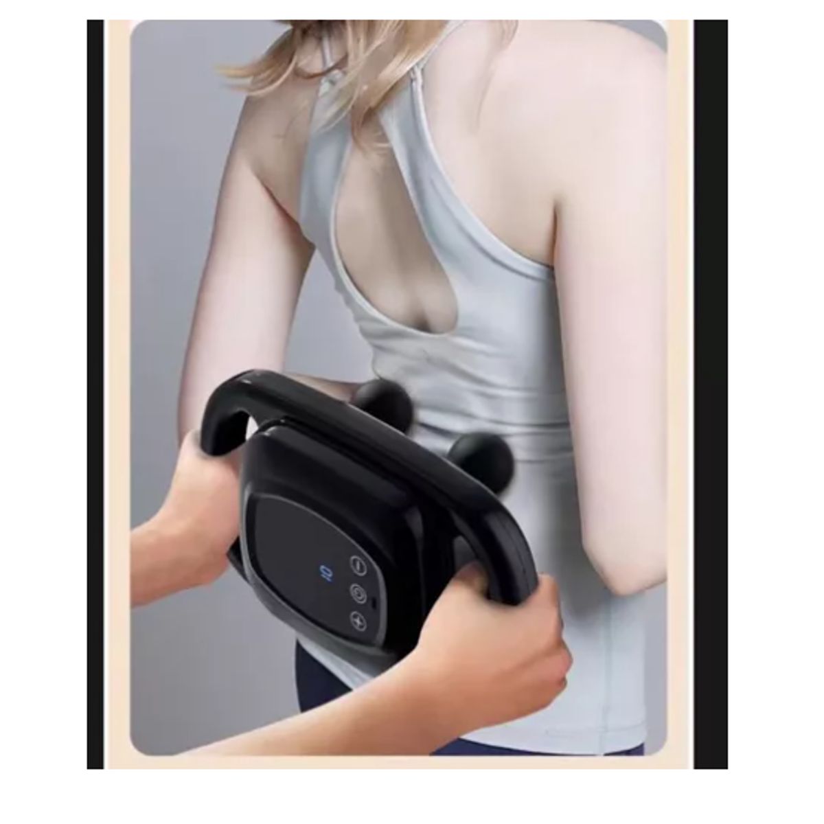 GENERICO - Pistola De Masaje 6 Cabezas Tejido Profundo 9 Niveles Y Modo