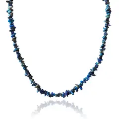ANDREA COGGIOLA JOYAS - Collar Lapislázuli Chips Plata Fina 925