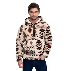 MPROPIA - Polerón Étnico Hombre Invierno Interior Chiporro Cierre 6100