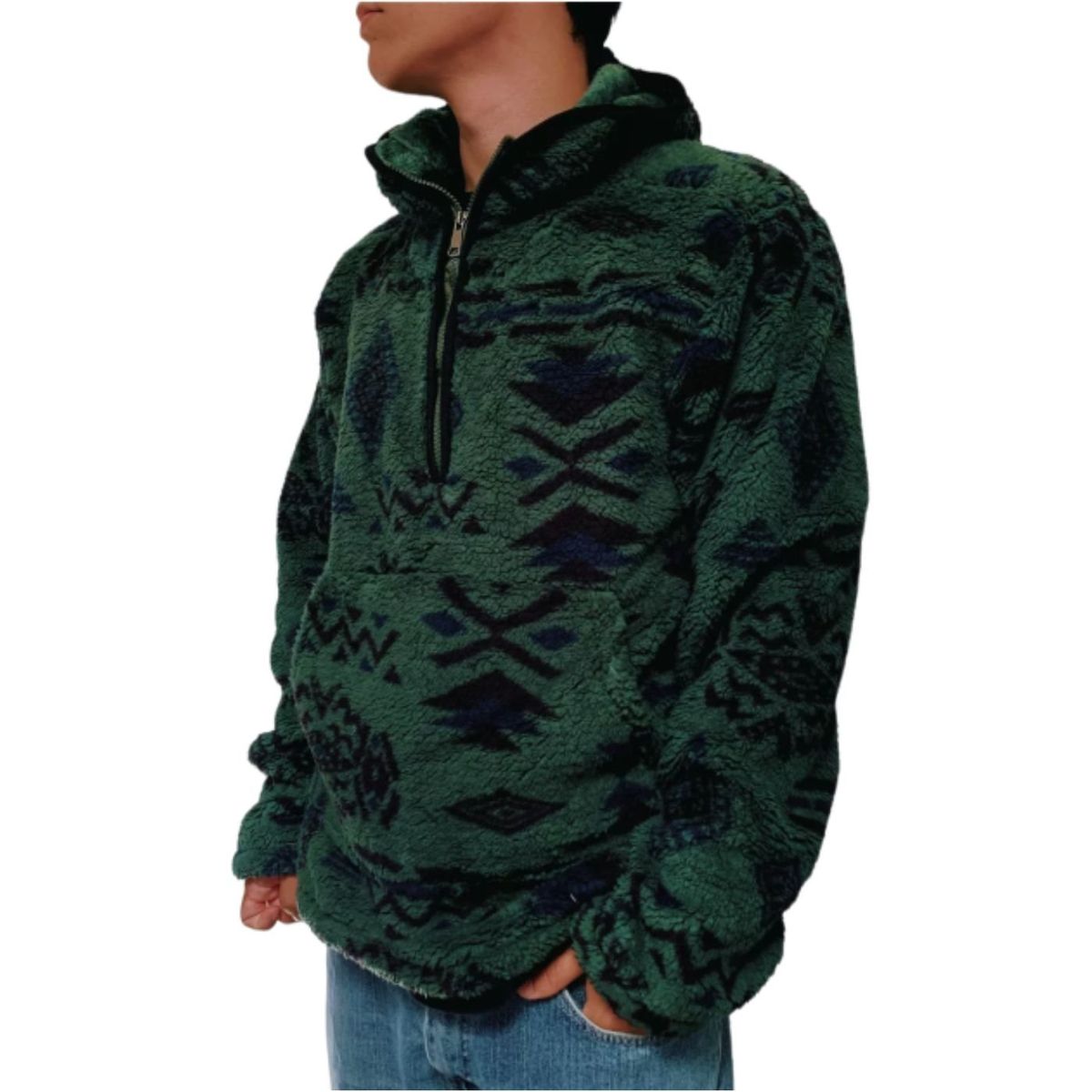 LIKE SHOP - Polerón Étnico Hombre Invierno Interior Chiporro Cierre 6100