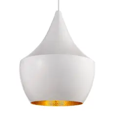 TEMPORA - Lámpara colgante metal aluminio blanco dorado