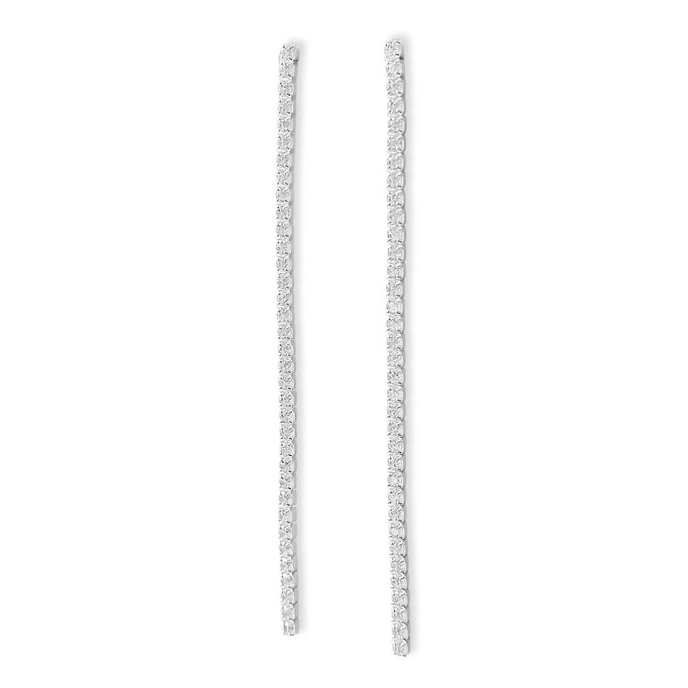Aros Daria Cintillo Circones Blancos Plata Fina 925 Plateado TALLA UNICA