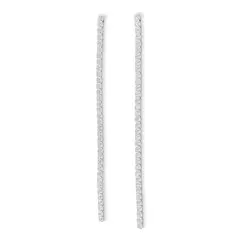 ANDREA COGGIOLA JOYAS - Aros Daria Cintillo Circones Blancos Plata Fina 925