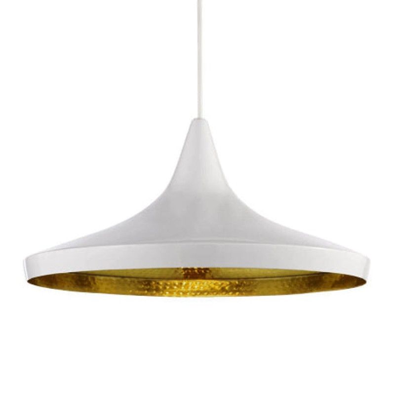 TEMPORA - Lámpara colgante metal aluminio blanco dorado copa