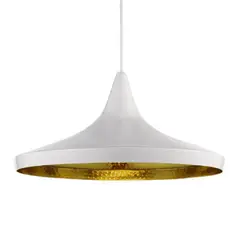 TEMPORA - Lámpara colgante metal aluminio blanco dorado copa