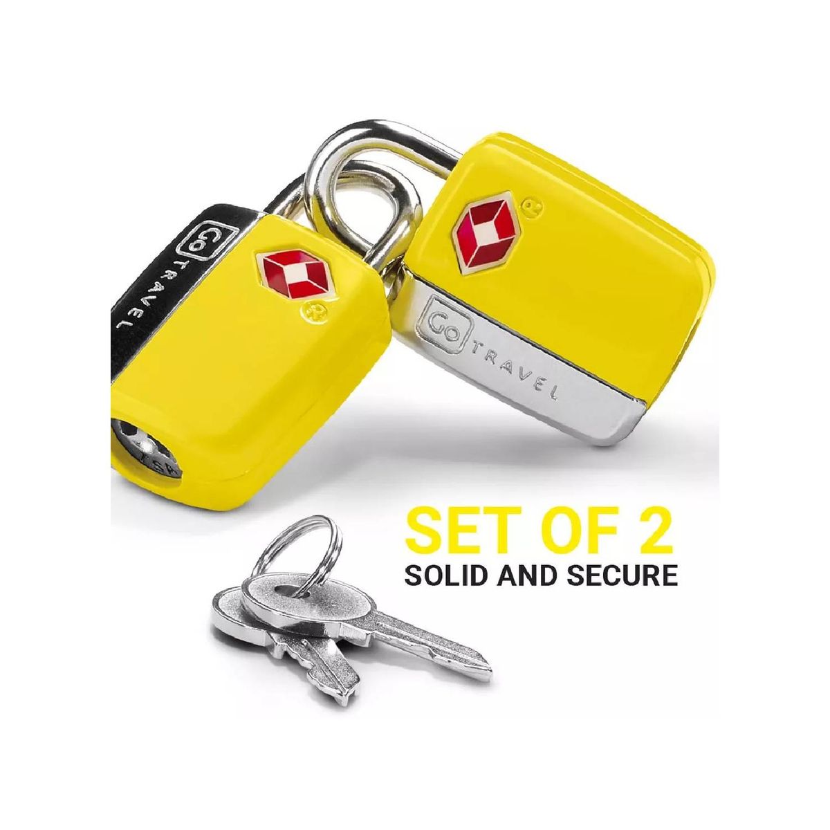 GO TRAVEL - PAR DE MINI CANDADOS TSA CON LLAVE