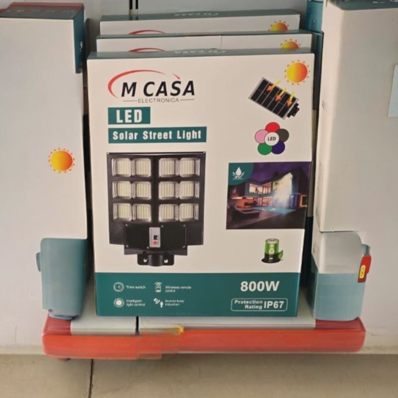 ANGELES DEL HOGAR - FOCO LED SOLAR 800W LUMINARIA PANEL GRAN ANGULAR