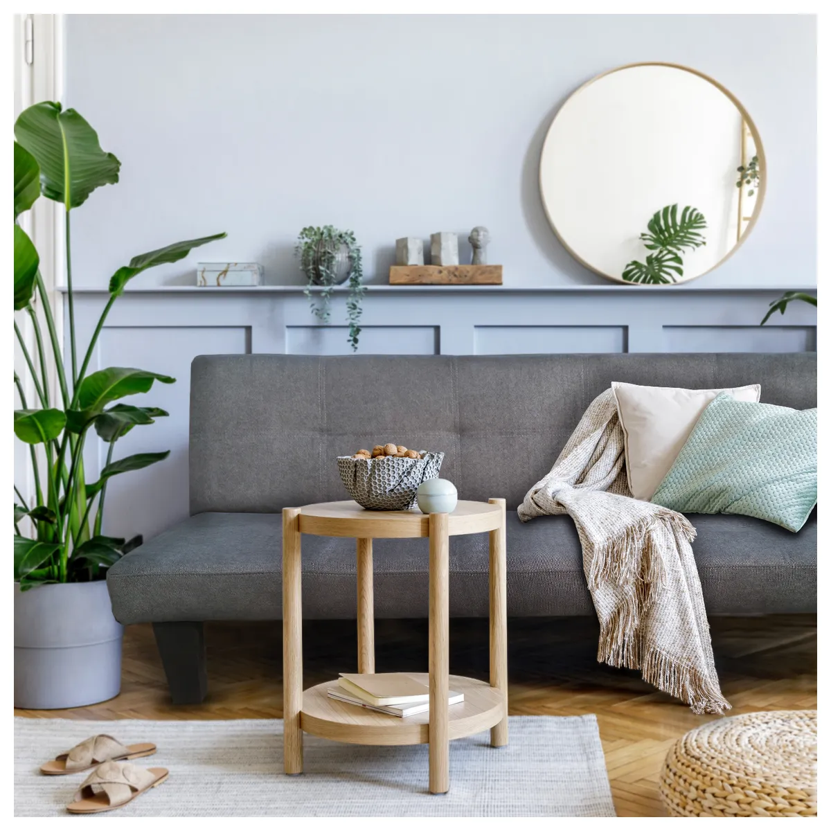 NOVAHUS - Futón Harper Gris 165x67x70