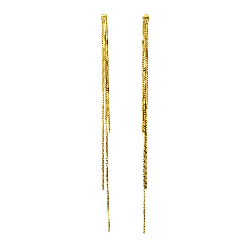 ANDREA COGGIOLA JOYAS - Aros Cadena Veneciana Cassandra Enchapado Oro 18K