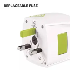 GO TRAVEL - NUEVO ADAPTADOR CORRIENTE UNIVERSAL SIN TIERRA