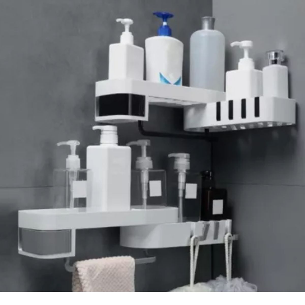 GENERICO - Estante Esquinero Baño Sin Perforar  Organizador Jabon Shampoo