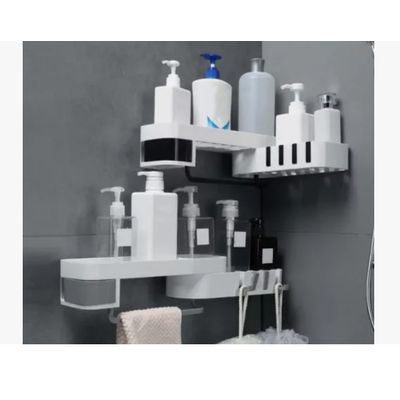 Imagen 2 del producto Estante Esquinero Baño Sin Perforar Organizador Jabon Shampoo