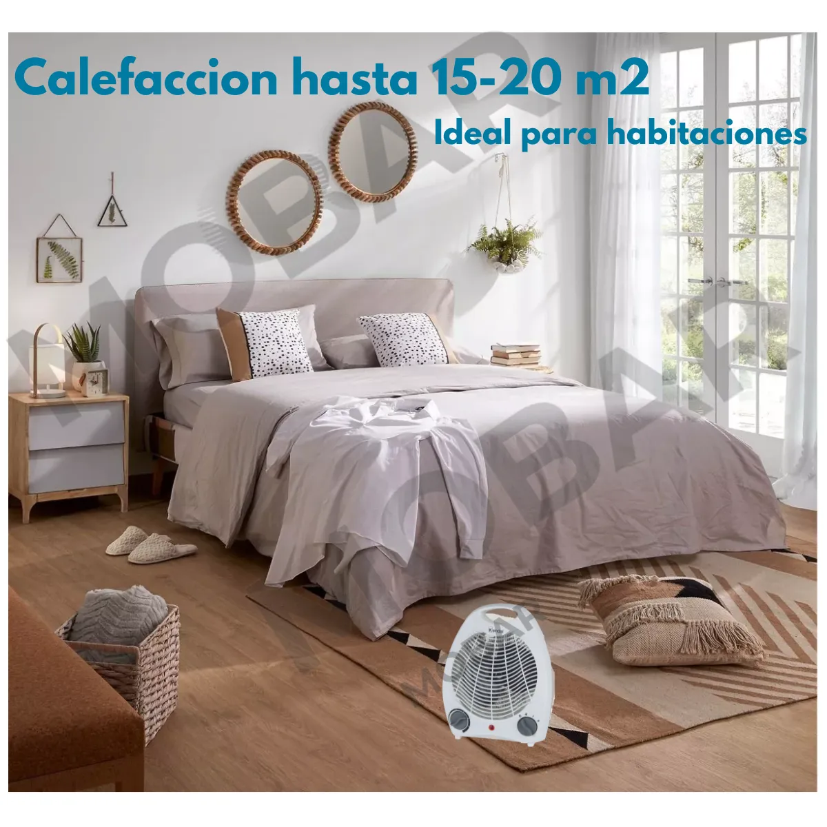 KENDAL - Calefactor Electrico Termoventilador Estufa Kendal FH-103TS 15m2 2000w