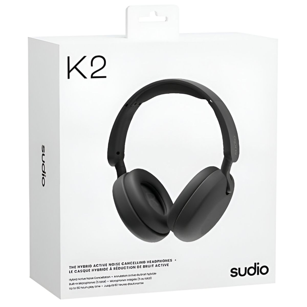SUDIO - Audífonos Sudio Premium K2 BT Hybrid ANC Black 60h Autonomía