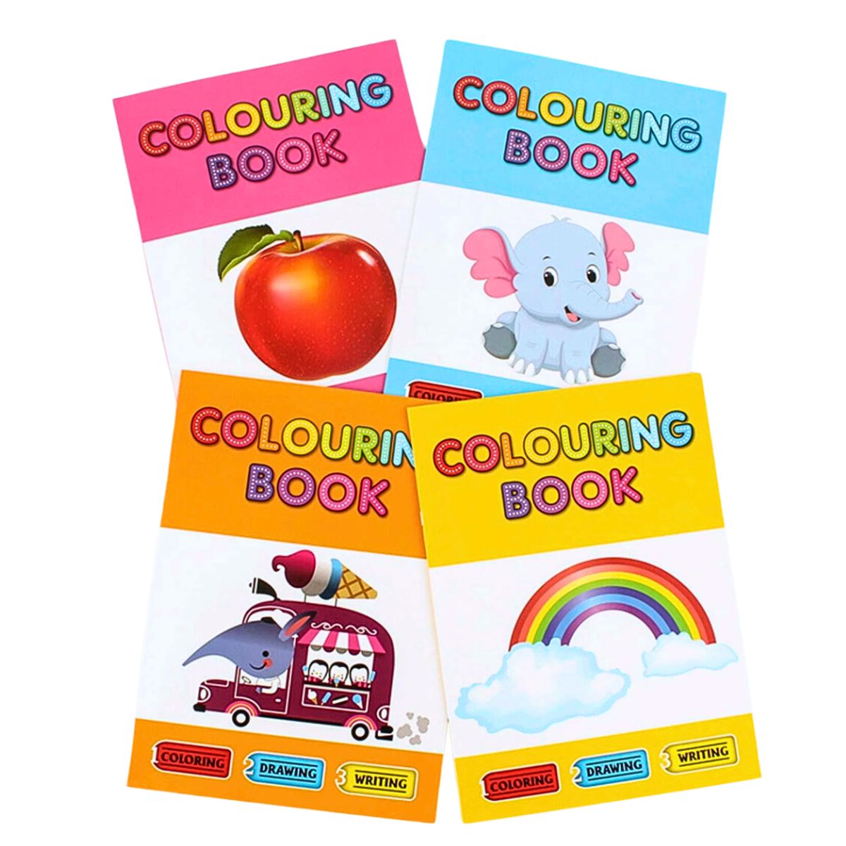 GENERICO - Set De 4 Libros Didácticos Infantiles Para Colorear