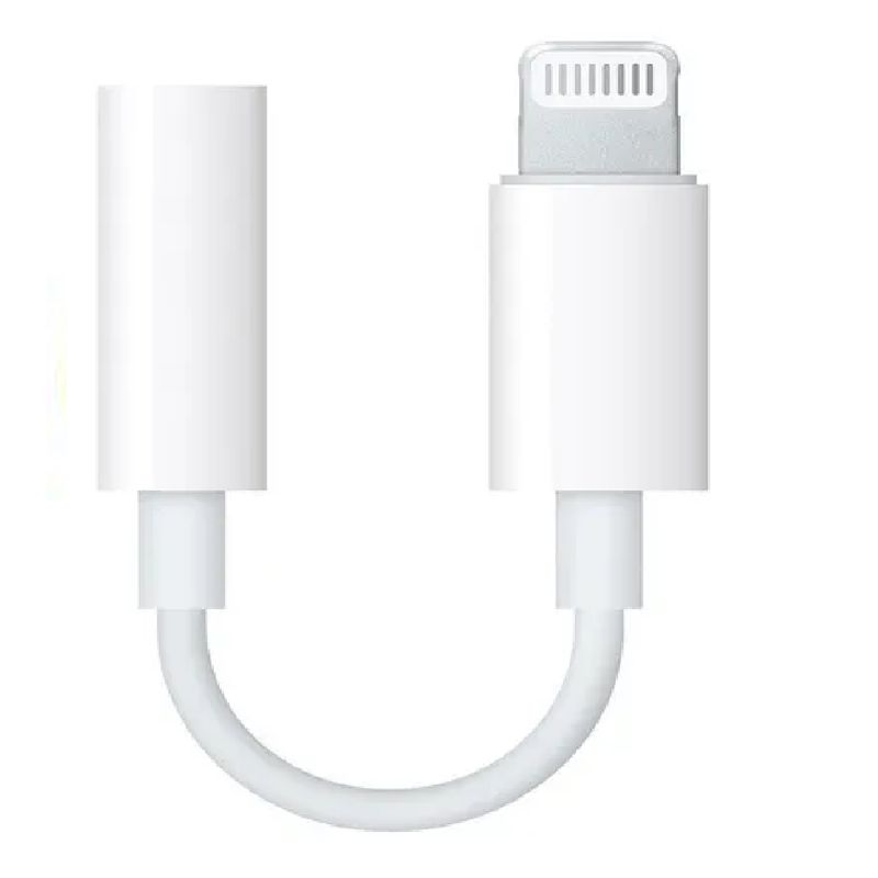 GENERICO - Adaptador Lightning Para iPhone A Jack 35mm Para Audifono Color Blanco