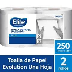 ELITE - Toalla de papel plus Evolution 2x250 mts cod 40254