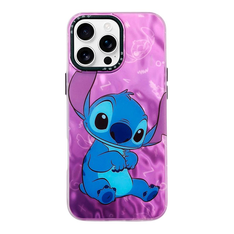 JOIGO - Carcasa Para IPhone 16 Lilo y Stich Tornasol Lila