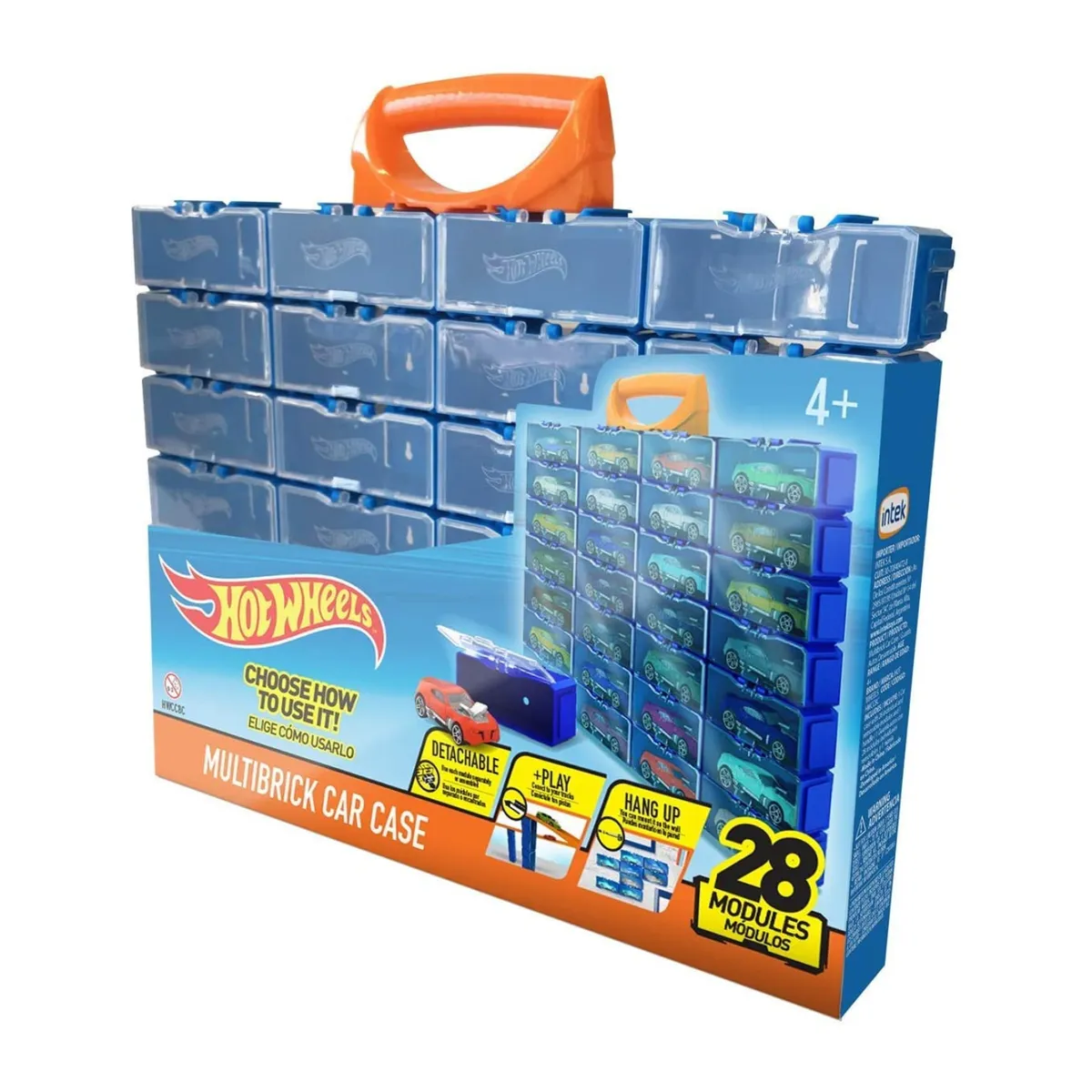 HOT WHEELS - Caja Guarda Autos Hot Wheels 28 Piezas Modular