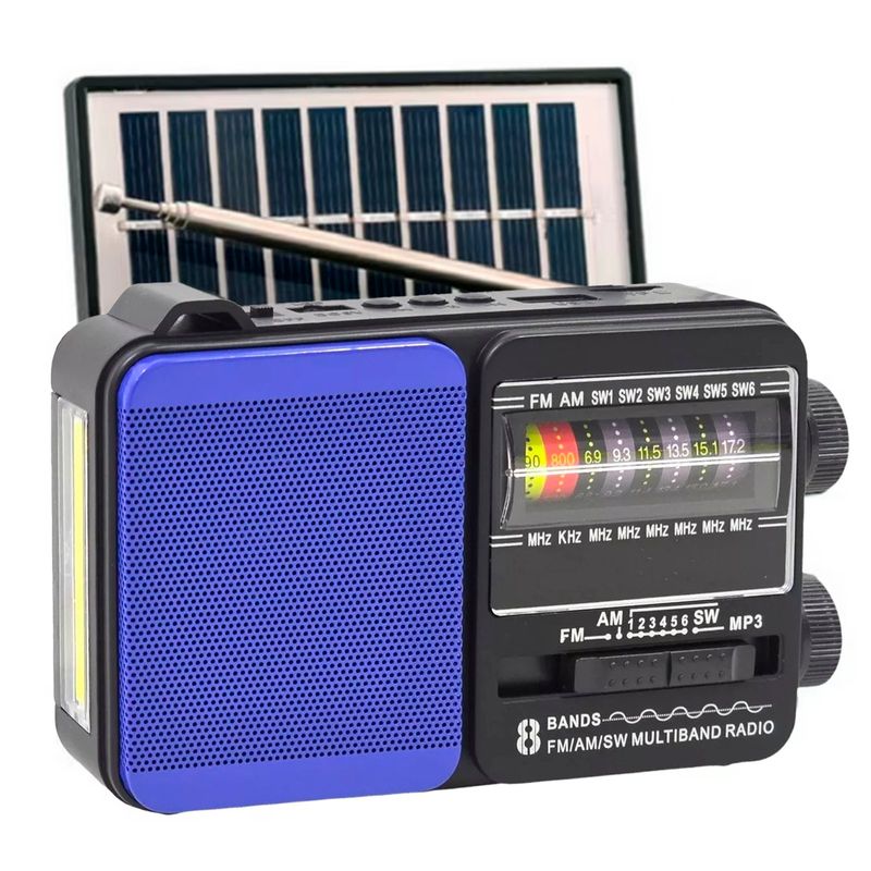 TECNOLAB - Radio Portatil Am Fm Con Linterna Carga Solar Tecnolab TL653