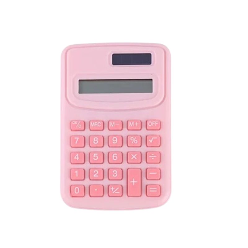 MOTARRO - Mini Calculadora De Bolsillo Kawaii Color Rosa