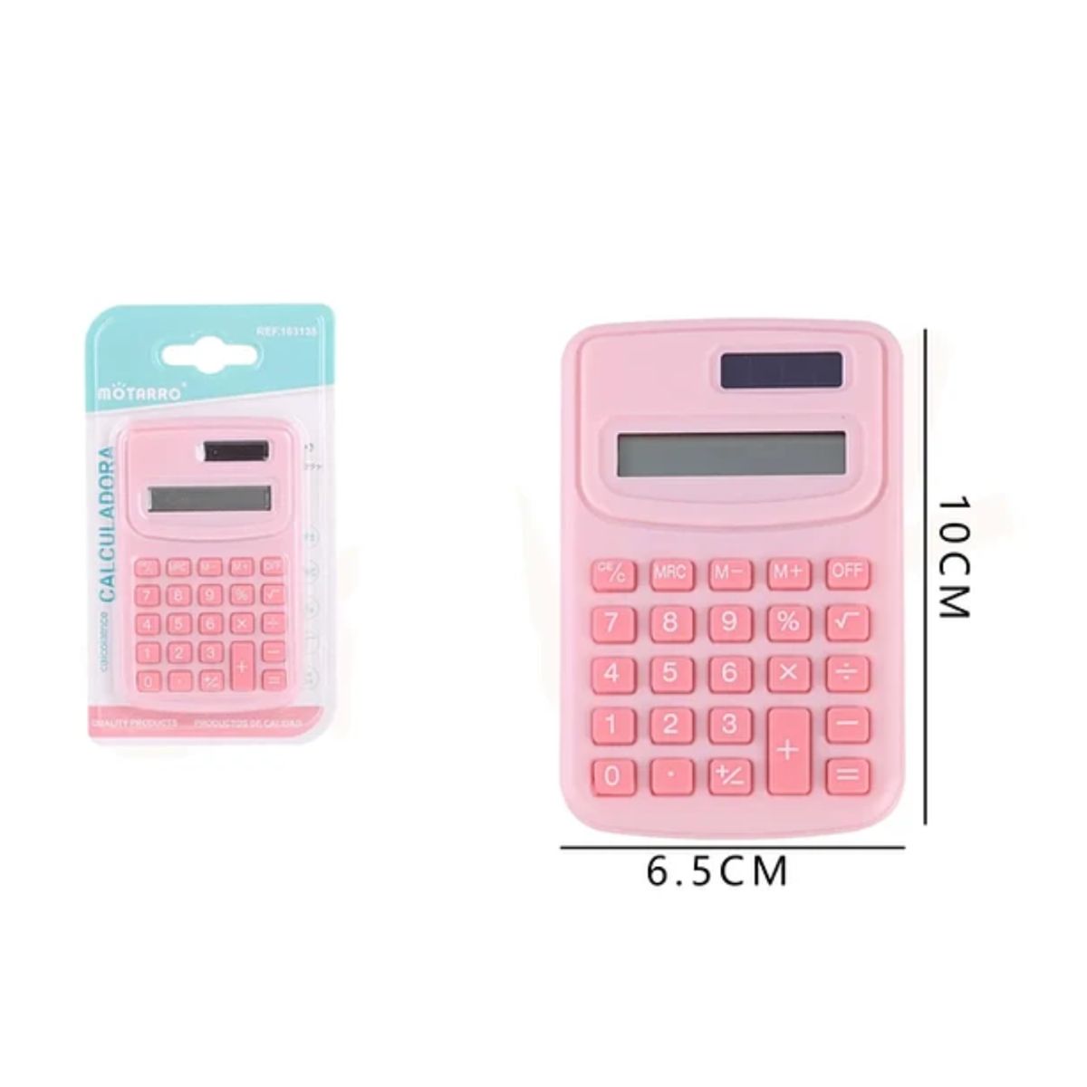 MOTARRO - Mini Calculadora De Bolsillo Kawaii Color Rosa